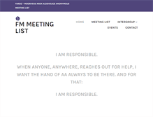 Tablet Screenshot of fmmeetinglist.org